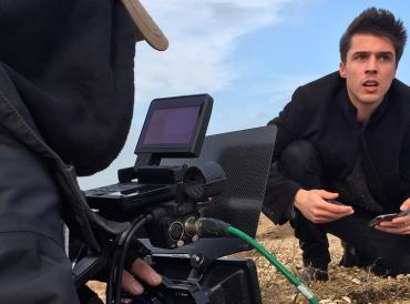LAMDA graduate Ziggy Heath on set of short film Lost Village