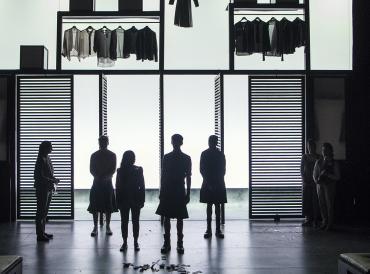 LAMDA students on stage during production