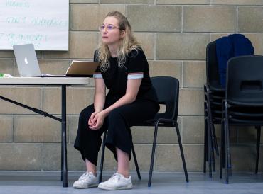 LAMDA MA Director Julia Levia in action during show rehearsal