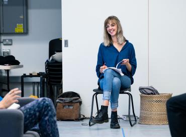 LAMDA MA Director Theodora Tavener during a show rehearsal