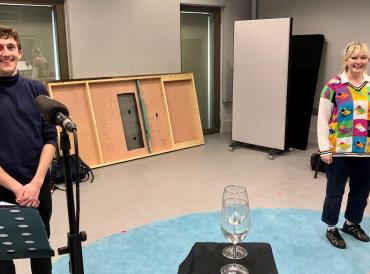 Two students in a studio