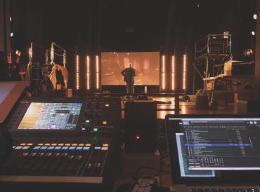 Control desk during technical rehearsal