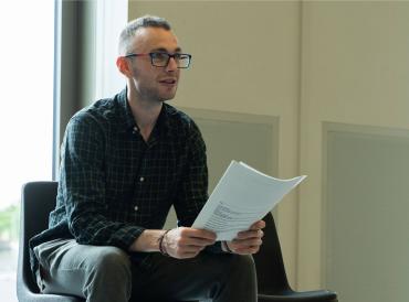 A LAMDA student in rehearsals