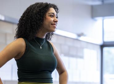 Student in a rehearsal room