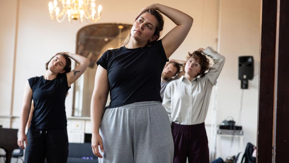 Three participants during a short course class