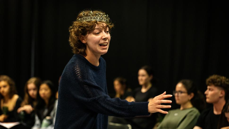 A student performing during LAMDA's summer school
