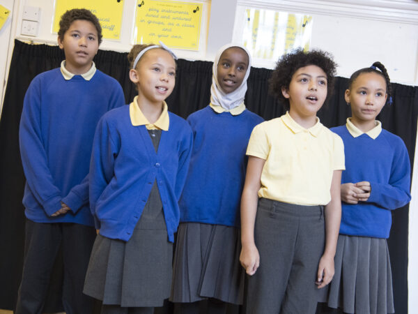 Five learners speak in unison