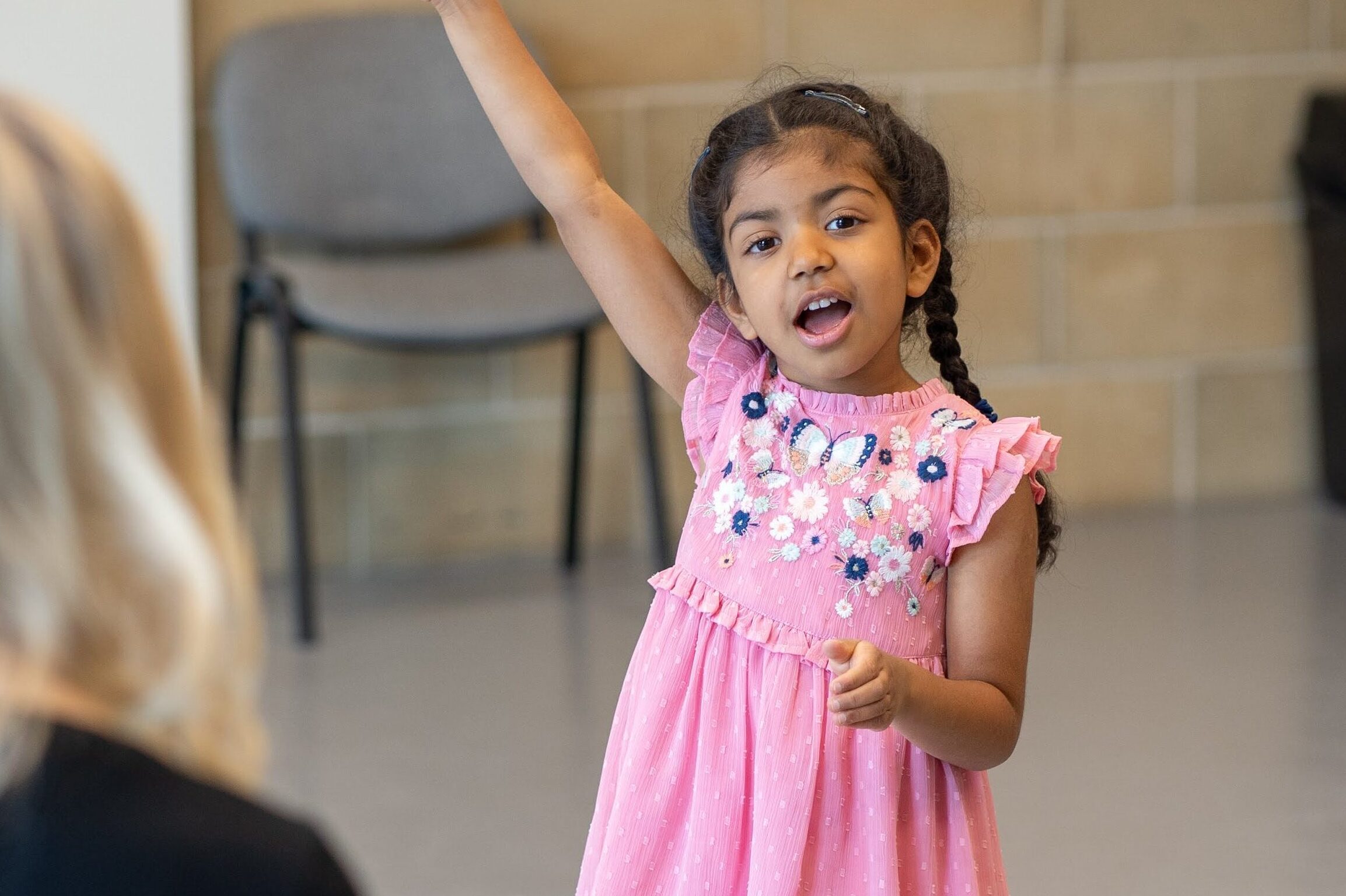 An examiner and a learner during a performance