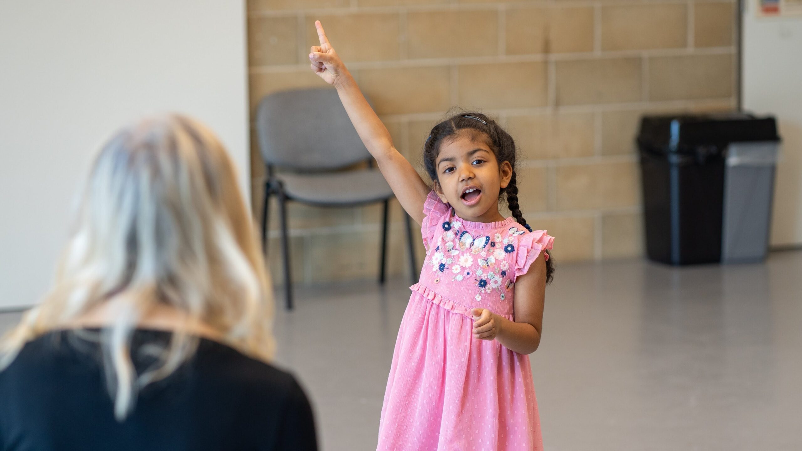 An examiner and a learner during a performance