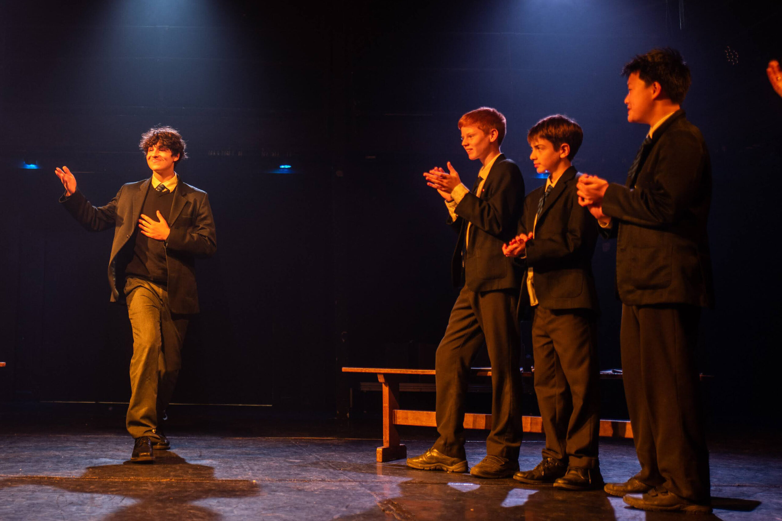 A group of LAMDA Exams learners perform